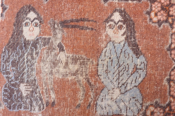 Alfombra antigua, Irán. 54x49 cms - Imagen 3