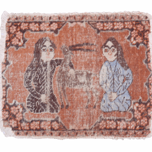 Antique rug from Iran. 60x51 cms