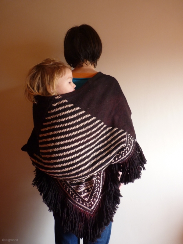 Vintage Kuccuklu tribal baby-carrier, Turkey. 190x63cms - Image 2