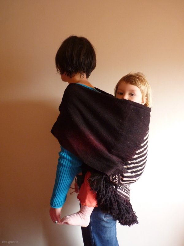 Vintage Kuccuklu tribal baby-carrier, Turkey. 190x63cms - Image 6
