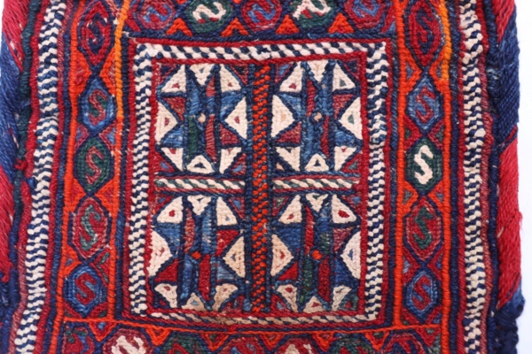 Semi-antique Qashqai bag or chanteh from Iran. 30x30 cms - Image 4