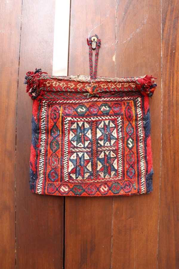 Semi-antique Qashqai bag or chanteh from Iran. 30x30 cms - Image 5