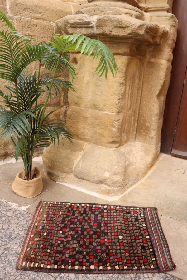 Almohadón o balisht semi antiguo Baluch, Afganistán. 100x65 cms - Imagen 2