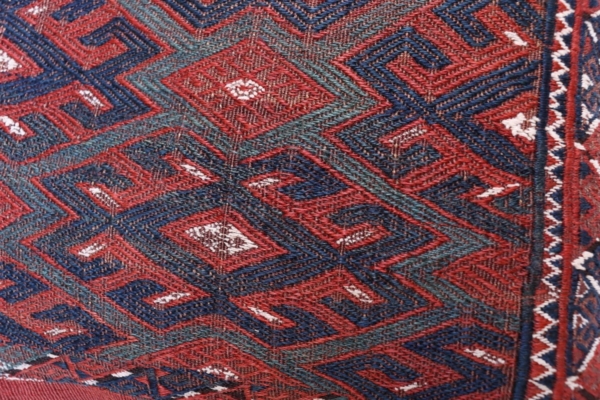 Antique Yomut Turkman torba from . 44x75 cms - Image 5