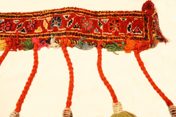 Vintage Qashqai horse band from Iran. 38x8 cms - Image 4