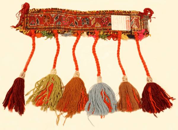 Vintage Qashqai horse band from Iran. 38x8 cms - Image 3