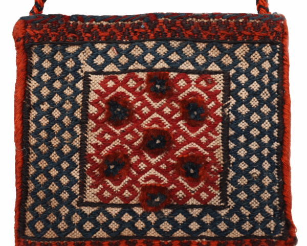 Bolsa o chanteh semi antigua Bakhtiari, Irán. 18x22 cms - Imagen 5
