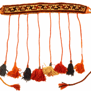 Banda semi antigua Bakhtiari para caballo o camello, Irán. 75x8 cms
