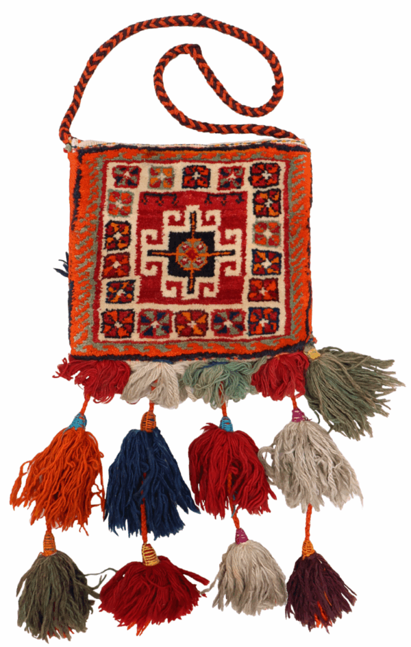 Vintage Qashqai bag or chanteh from Iran. 31x28 cms