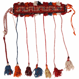Banda para caballo Qashqai semi antigua, Irán. 44x8 cms