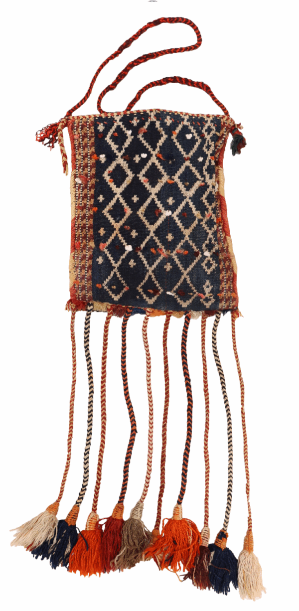 Bolsa o chanteh Qashqai semi antigua, Irán. 39x29 cms - Imagen 2