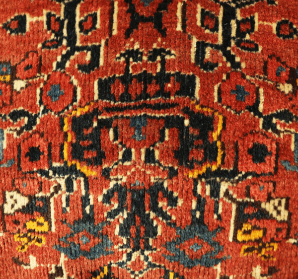 Bolsa torba o pushti antigua turkmana, Afghanistán. 45x87 cms - Imagen 2