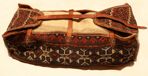 Maleta o mafrash Qashqai antiguo, Irán. 35x104x28 cms - Imagen 3