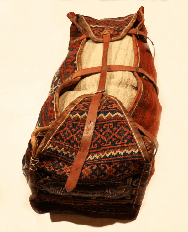 Maleta o mafrash Qashqai antiguo, Irán. 35x104x28 cms - Imagen 4