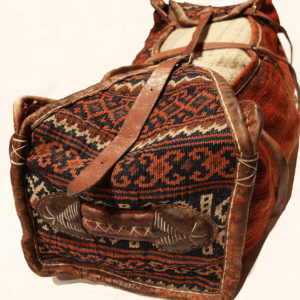 Maleta o mafrash Qashqai antiguo, Irán. 35x104x28 cms