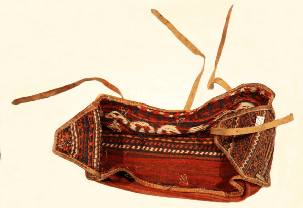 Maleta o mafrash Qashqai antiguo, Irán. 35x104x28 cms - Imagen 10