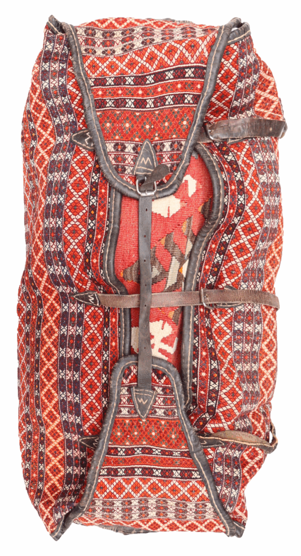 Maleta o mafrash semi antigua Qashqai, Irán. 154x114 cms - Imagen 7
