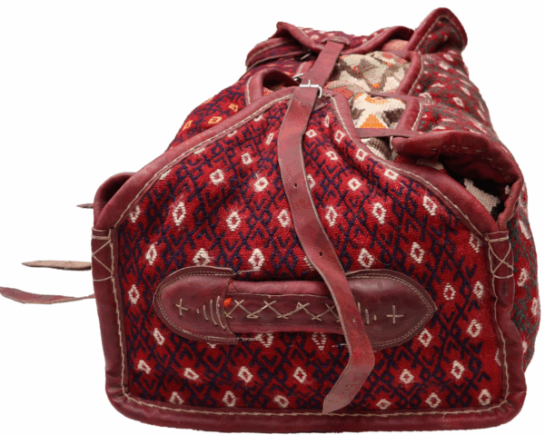 Semi-antique Qashqai mafrash suitcase from Iran. 45x100x30 cms - Image 6