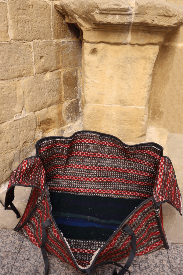 Qashqai mafrash or suitcase from Iran. 46x112x46 cms - Image 11
