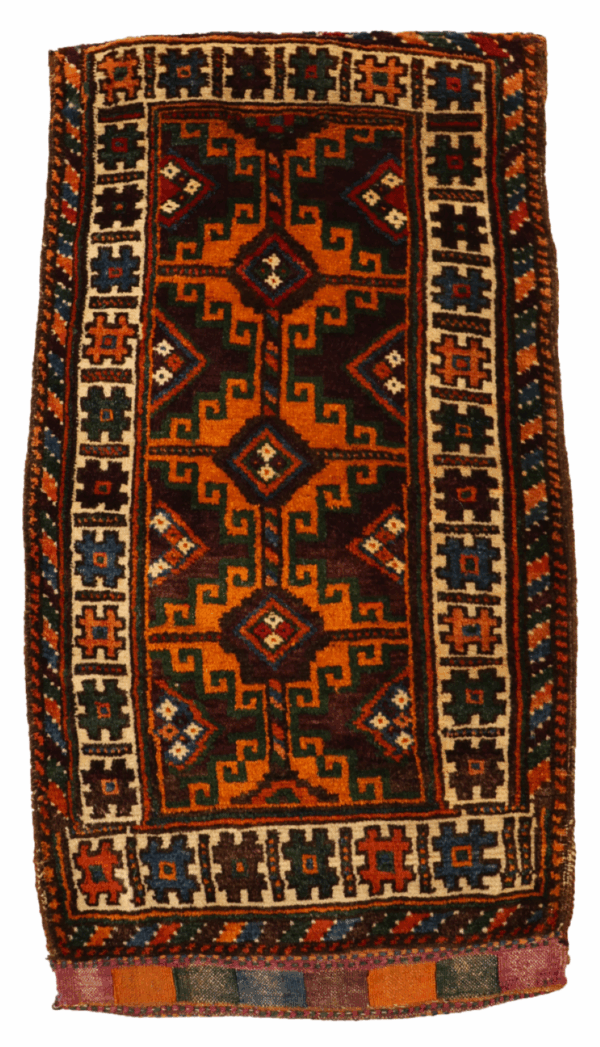 Almohadón o balisht semi antiguo Sistan Serkhat Baluch, Afganistán. 95x50 cms