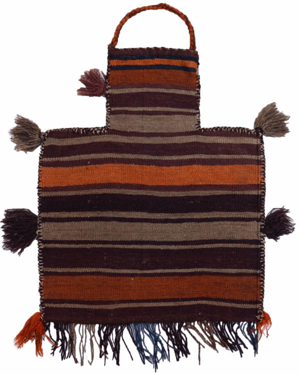 Semi-antique Baluch namakdan or salt bag from Afghanistan. 56x46 cms - Image 5