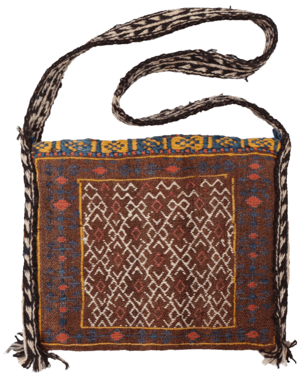Bolsa o chanteh semi antigua Qashqai, Irán. 36x30 cms