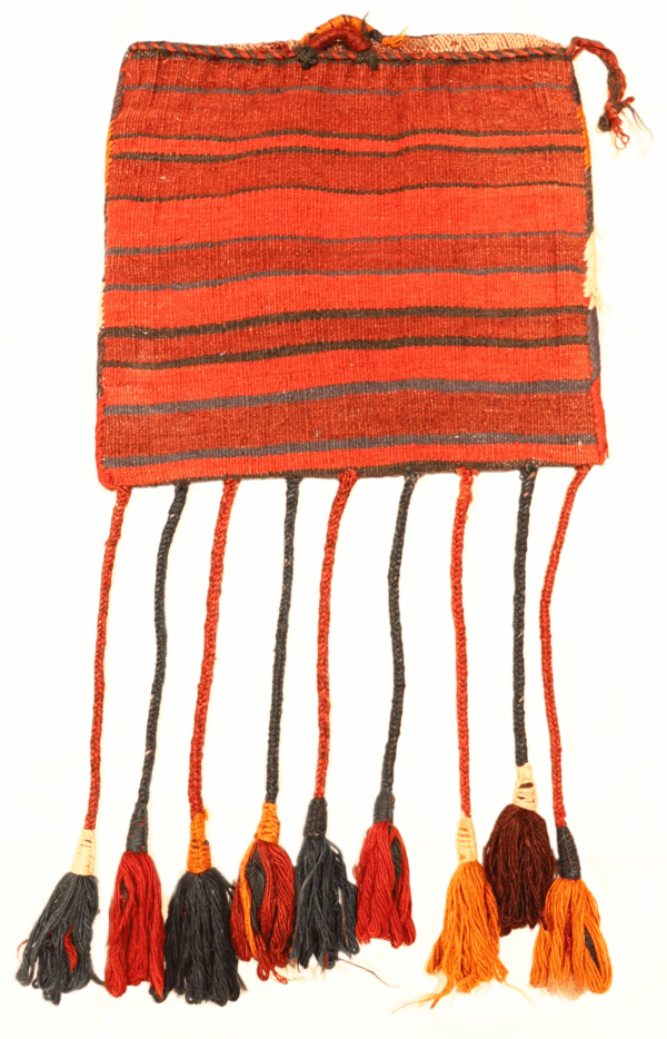 Bolsa o chanteh semi antigua Qashqai, Irán. 38x35 cms - Imagen 3