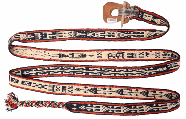 Semi-antique Qashqai malband or band from Iran. 470x6 cms