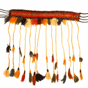 Banda antigua Qashqai para caballo o camello, Irán. 70x10 cms