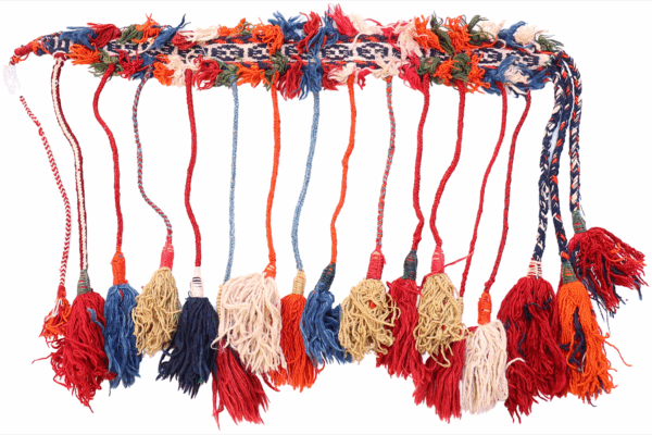 Semi-antique Qashqai horse or camel band from Iran. 80x5 cms
