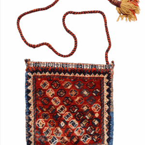 Bolsa o chanteh semi antigua Qashqai, Irán. 30x30 cms