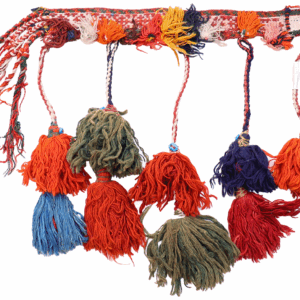 Banda semi antigua Qashqai para caballo o camello, Irán. 46x6 cms