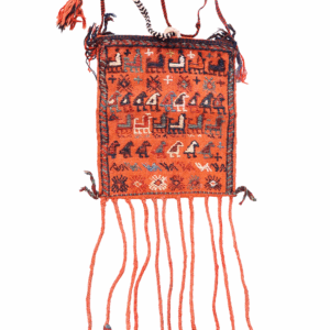 Bolso o chanteh Qashqai semi antiguo, Irán. 33x28 cms