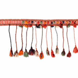 Banda semi antigua Qashqai para caballo o camello, Irán. 88x5 cms