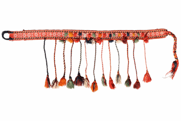 Banda semi antigua Qashqai para caballo o camello, Irán. 88x5 cms
