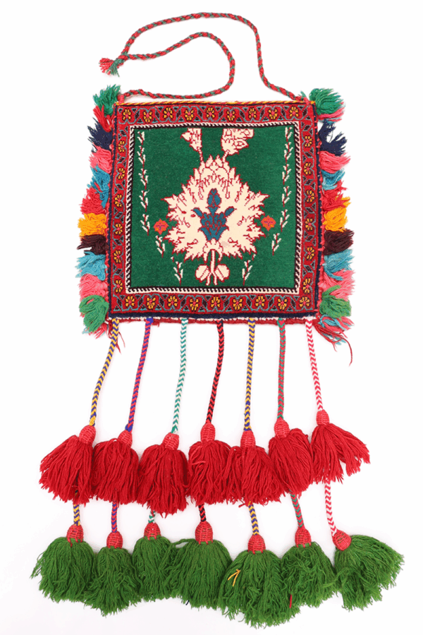 Bolso o chanteh vintage Qashqai, Irán. 32x30 cms