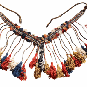 Banda Qashqai Kashkuli antigua para caballo o camello, Irán. 93x4 cms