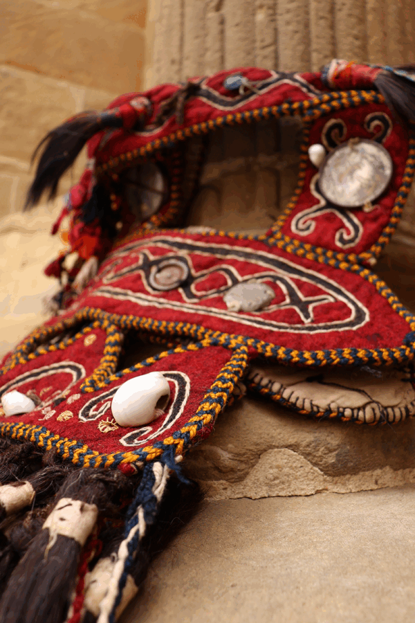 Antique Kyrgiz camel headdress, Afghanistan. 61x54 cms - Image 3