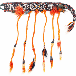 Banda para caballo antigua Qashqai, Irán. 42x6 cms