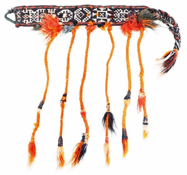 Antique Qashqai horse band from Iran. 42x6 cms