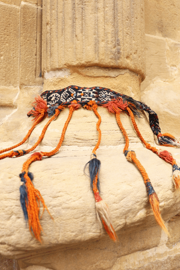 Antique Qashqai horse band from Iran. 42x6 cms - Image 3