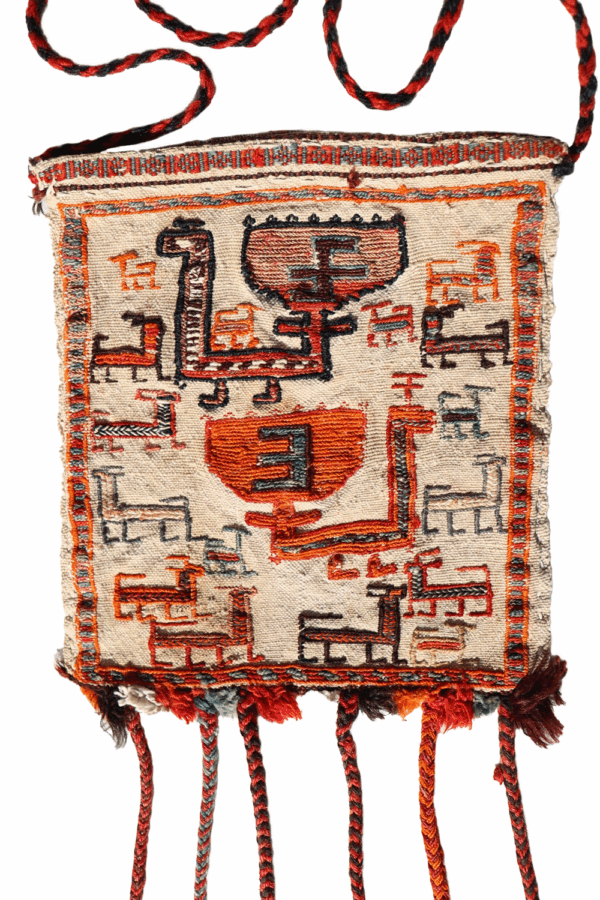 Bolsa o chanteh Qashqai semi antigua, Irán. 29x26 cms - Imagen 4