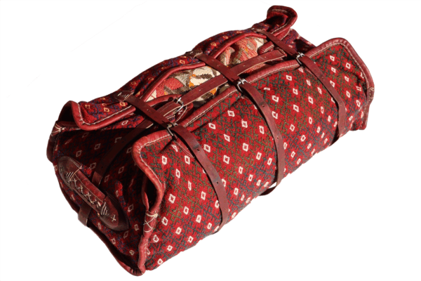 Vintage Qashqai suitcase or mafrash from Iran. 44x95x26 cms
