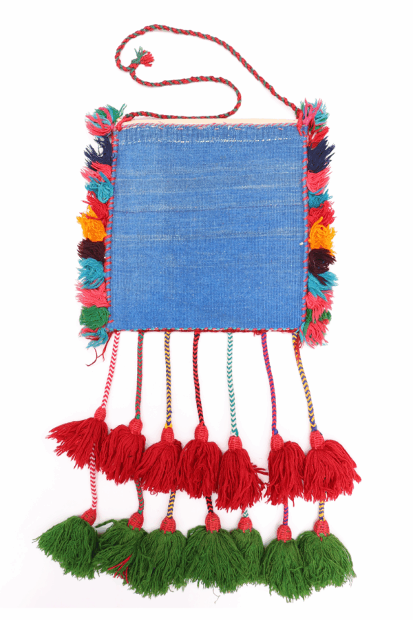Bolso o chanteh vintage Qashqai, Irán. 32x30 cms - Imagen 2