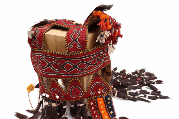 Antique Kyrgiz camel headdress, Afghanistan. 61x54 cms - Image 2