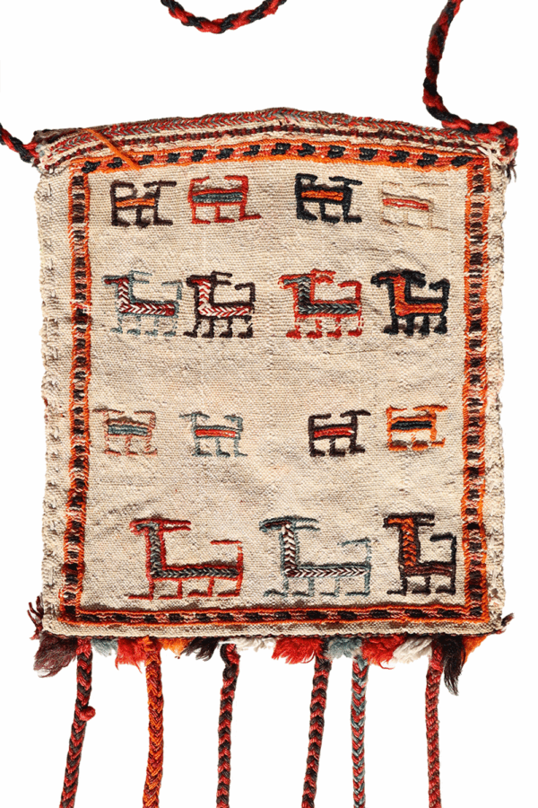Bolsa o chanteh Qashqai semi antigua, Irán. 29x26 cms - Imagen 5