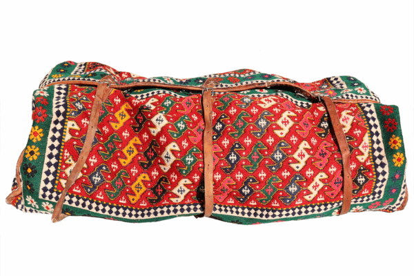 Vintage Qashqai suitcase or mafrash from Iran. 52x125x40 cms