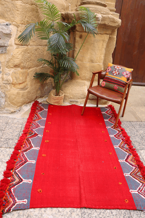 Vintage Qashqai horse blanket or jol from Iran. 183x123 cms - Image 2