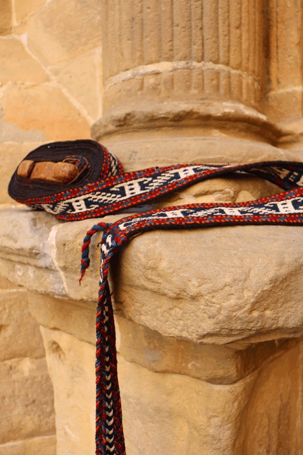Banda o malband Qashqai antigua, Irán. 500x6 cms - Imagen 4