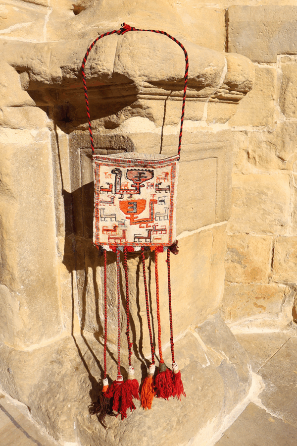 Bolsa o chanteh Qashqai semi antigua, Irán. 29x26 cms - Imagen 3